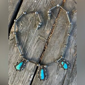 Vintage Mexico Sterling and turquoise necklace